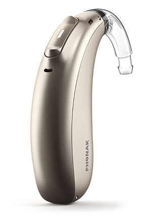 Phonak Naída Lumity fül mögötti hallókészülék hangcsővel